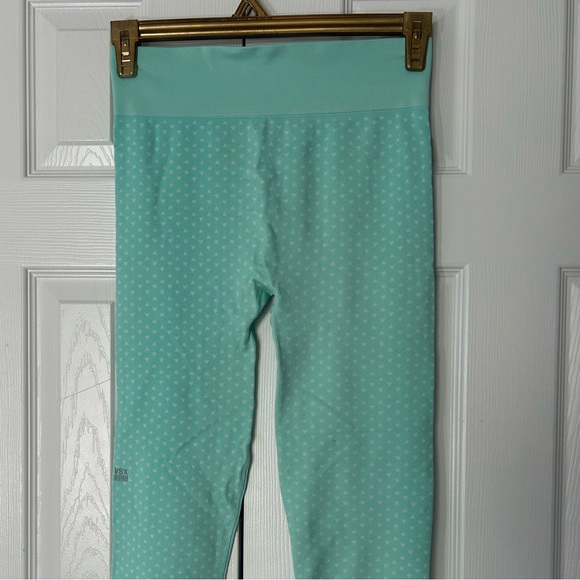 VSX Leggings Tights Workout Pants Triangle Pattern Light Blue Turquoise Large - Picture 6 of 9